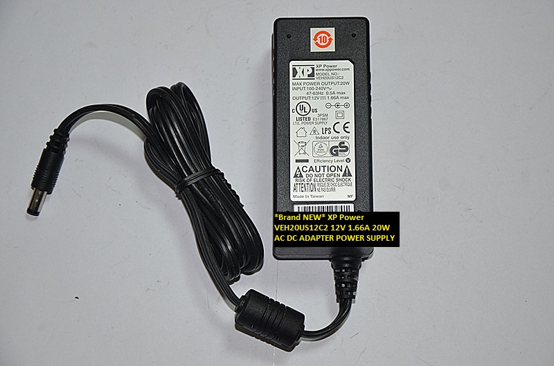 *Brand NEW* XP Power VEH20US12C2 12V 1.66A 20W AC DC ADAPTER POWER SUPPLY - Click Image to Close